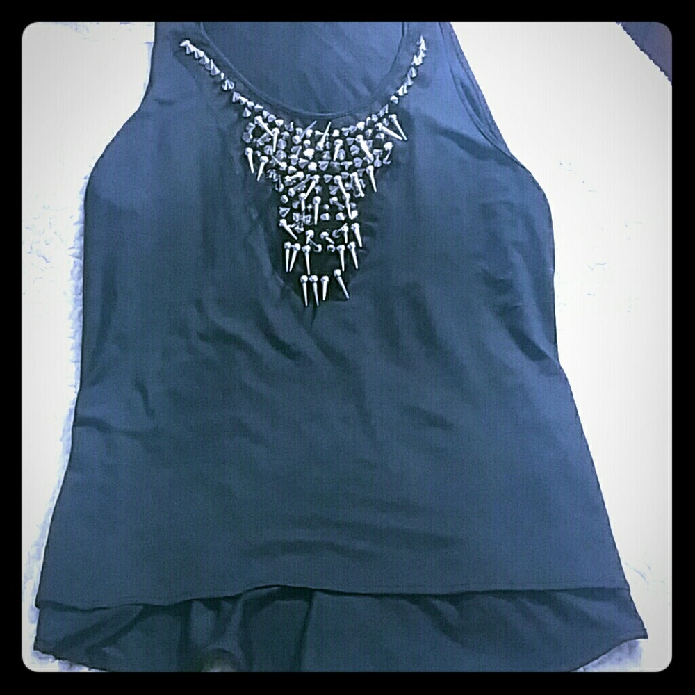 Swoon Tripp NYC Lip Service studded tank top.